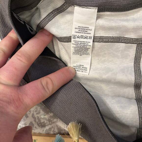 L.L.Bean Women’s Midweight Base Layer Leggings Petite Large Gray Thermal Stretch - Picture 5 of 10